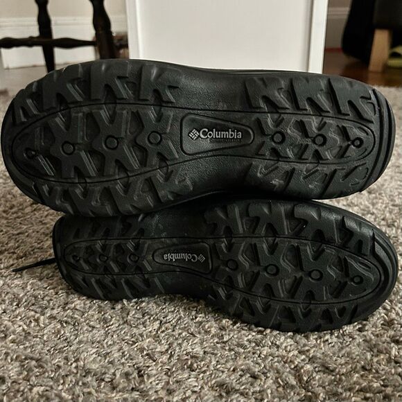 Columbia Ice Maiden Winter Boots Black & Gray Waterproof Leather & Textile Sz 9 - Picture 4 of 14
